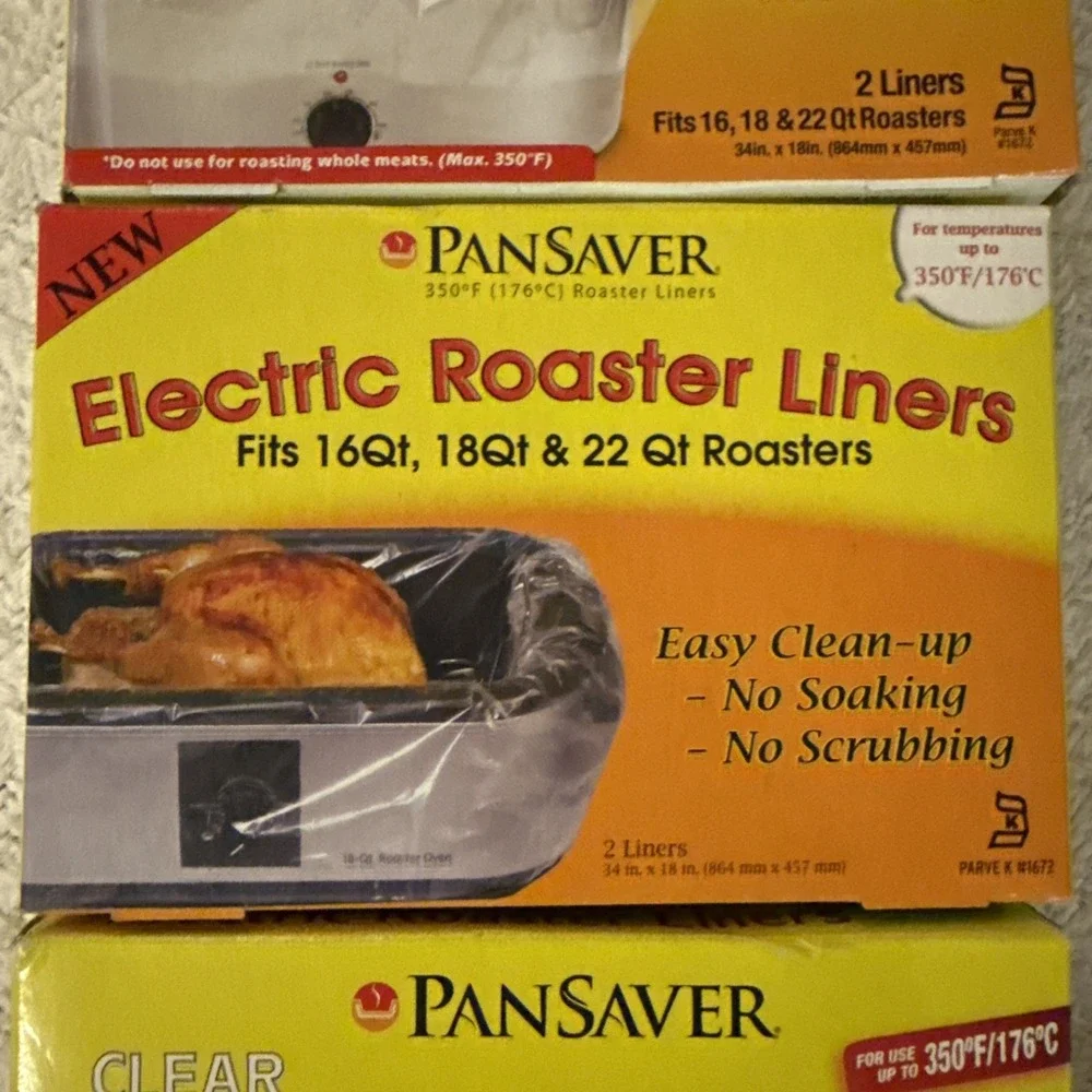 PanSaver Electric Roaster Liners Fits 16 18 22 Quart 3 Boxes 6 Liners 34X18 In